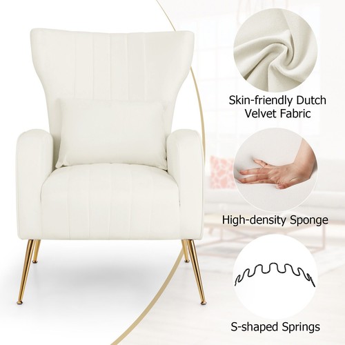Velvet padded wingback - padded, chair