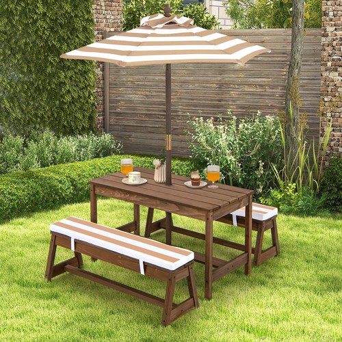 Pcs wooden kids picnic table - wooden,
