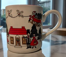 Masons Ironstone  Christmas Village 3" Coffee Mug  Hand Painted 