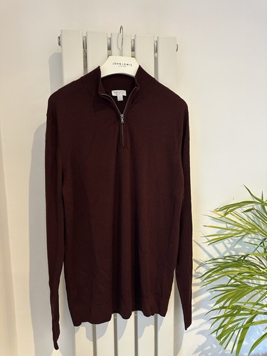 Sunspel large merino burgundy - sunspel,