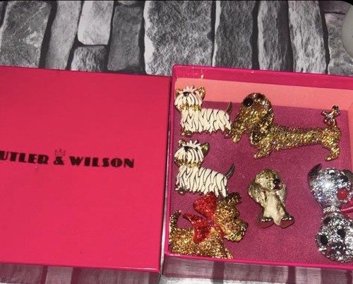 Butler wilson dog brooch - butler,