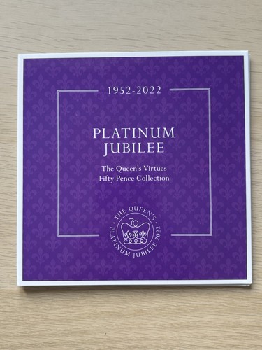 2022 platinum jubilee 50p coin - platinum,