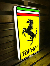 Ferrari Illuminated Sign Garage Light Box Showroom Dealership Mancave 21"x35.5"