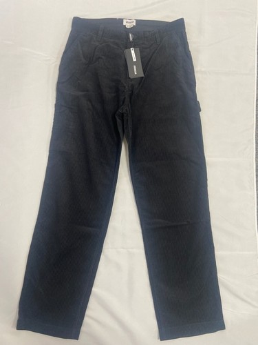 Men black cord trousers - men's,