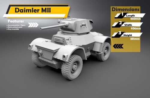 Scale british wwii - 1/6, daimler