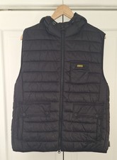 Barbour Hooded Gilet, Padded, Mens M Medium Black Bodywarmer