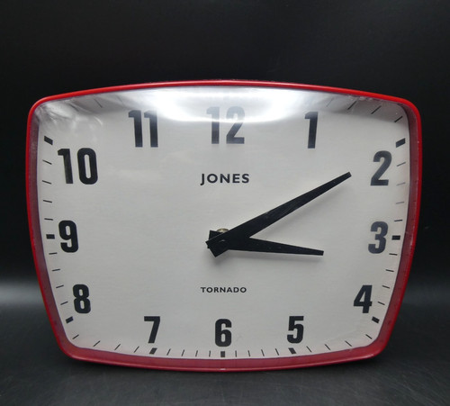 Jones red wall clock - jones,