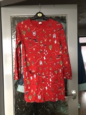 Girls Christmas Dress With Two Pockets 11 Years Old By Next 100% Cotton 