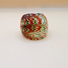 Murano Style Art Glass Ring