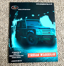 JE ENGINEERING DEFENDER AJ V8 SUPERCHARGED FRAMEABLE ORIGINAL CLASSIC CAR ADVERT