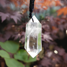 Quartz Crystal Pendant Double Terminated All Healer Real Gemstone Bib Jewellery