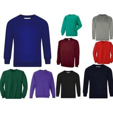KIDS SCHOOL JUMPER CREW NECK FLEECE SWEATSHIRT BOYS AND GIRLS SCHOOL JUMPERS