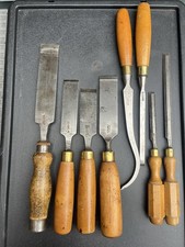 Collection Of Boxwood Chisels Wide 1-1/2” Firmer Bevel Edge Sorby & Marples