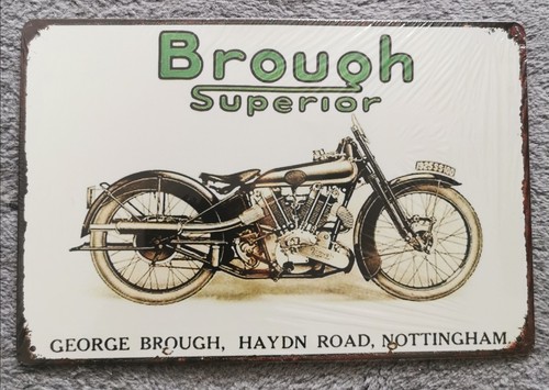 Brough superior tin sign - superior,