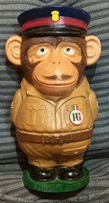 Vintage PG Tips Tea Sergeant Chimp Monkey Money Box / Piggy Bank Novelty 1970s