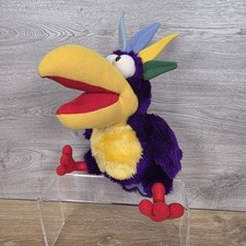 Vintage Cadbury's Crazy Parrot Soft Toy Purple Advert Mascot 90's Plush Mini Egg