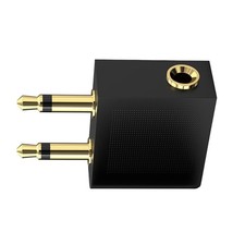 Standard 3.5mm Port Aircraft Headphone Adapter Gold Plated 3.5 Sound Splitter