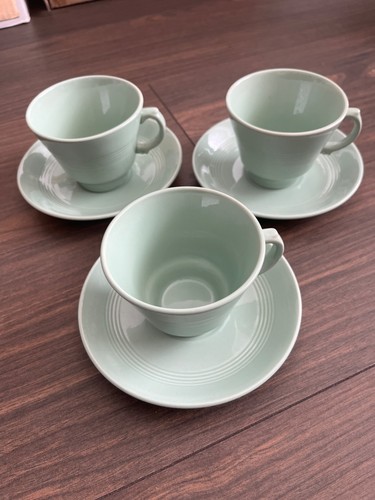 Woods ware beryl teacups - beryl,