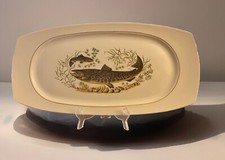 Norway Vintage Figgjo Flint Fish Platter Scandinavian Mid-Century Oval Dish 50cm