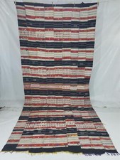Vintage Traditional Handmade African Strip-woven Kente Cloth 133x62 inches 