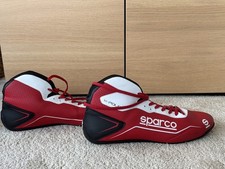 Sparco K-Pole Kart Boots Race Karting Shoes, Red and White, Size 10.5 (UK)