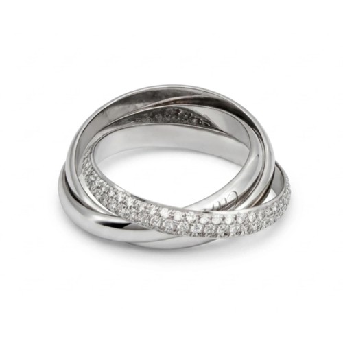 Cartier diamond trinity band - cartier,