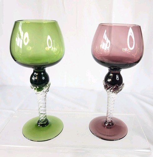 Bohemian art glass - art, green