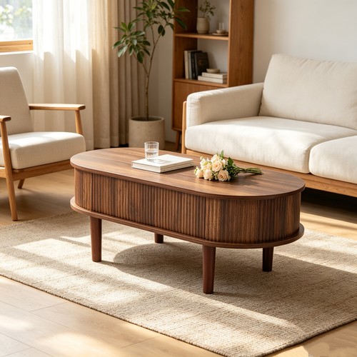 Modern oval lift top - top, coffee