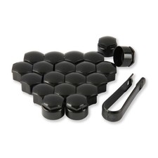 Black Wheel Nut Bolt Covers