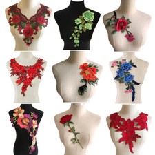 3D Flowers Rose Embroidered