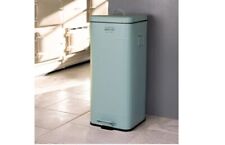 30L Square Retro Kitchen Pedal Bin Heritage Green - grade C return RRP £44.99