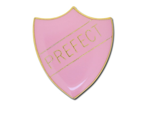 Prefect pink pin badge - prefect,