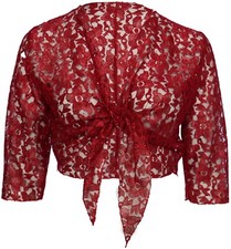 Sparkly Shrug Sheer Top Lace