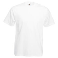 Fruit of the Loom Men Women 100% Cotton Plain T Shirt Short Sleeve Blank Tshirt