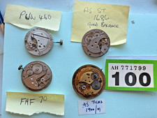 4 Vintage Gent Watch Movement