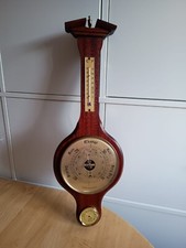 Vintage Wood Banjo Style Weathermaster England Barometer