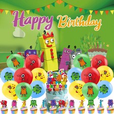 Numberblocks Party Supplies Birthday Decorations Set Balloon Cake Toppers Banner