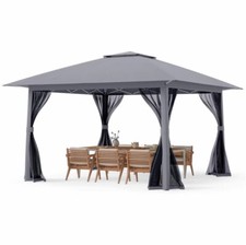 Large Pop-Up Gazebo 3.9m – Mesh Sides, Double Roof & Carry Bag – 3 Heights