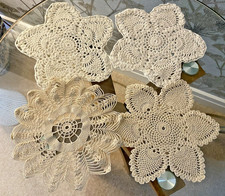 FOUR VINTAGE  BEIGE/IVORY