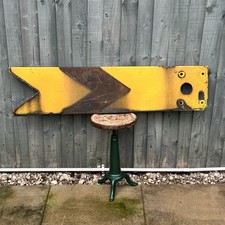 Vintage 1950s Industrial Steel Sign Railway / Airfield Enamel British Rare