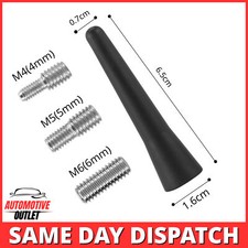 STUBBY SHORT 65mm CAR AERIAL FOR VW LUPO, VW UP, VW POLO 6N 6N2 9N 9N3 6R 6C GTI