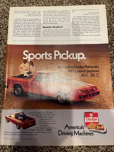 Dodge rampage sports pickup - rampage,