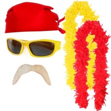 HOGAN 1980'S WRESTLER COSTUME GLASSES MOUSTACHE BANDANA BOA 80s WRESTLING