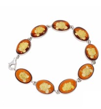 Amber Carved Cameo Rose