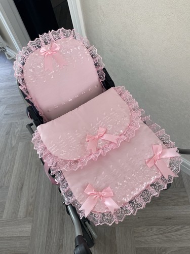 Small dolls pink broderie - pink,