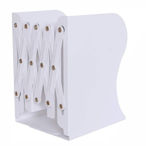 White bookends metal iron - white,