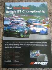AVON TYRES BRITISH GT CHAMPIONSHIP RACE CARS POSTER ADVERT APPROX A4 FILE R