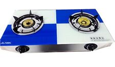 Gas Stove 2 Burner Freestanding Indoor Glass Hob Piezo FFD Caravan 7.2kW
