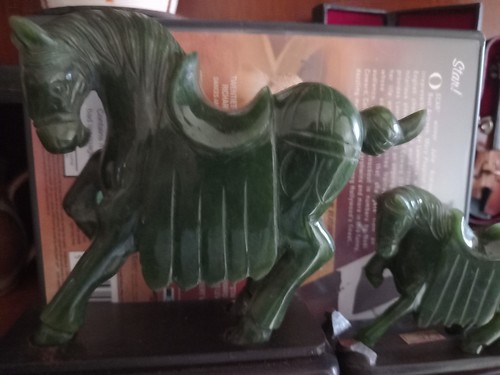 Jade horses - jade, horses.