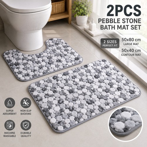 2pcs non slip shower mat - 2pcs, soft